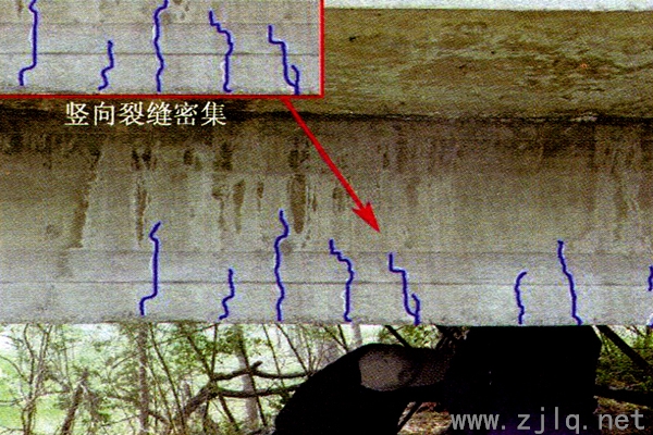 主梁橫跨豎向裂縫(http://www.zg99xy.com)