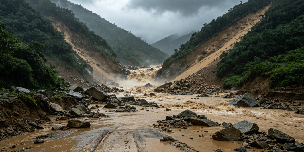臺(tái)風(fēng)“白海豚”暴雨引發(fā)山洪地質(zhì)風(fēng)險(xiǎn)，智能化監(jiān)測(cè)筑牢山區(qū)安全防線